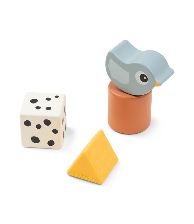 Done by Deer Done by Deer - Sensory block set 4 pcs Birdee Colour mix