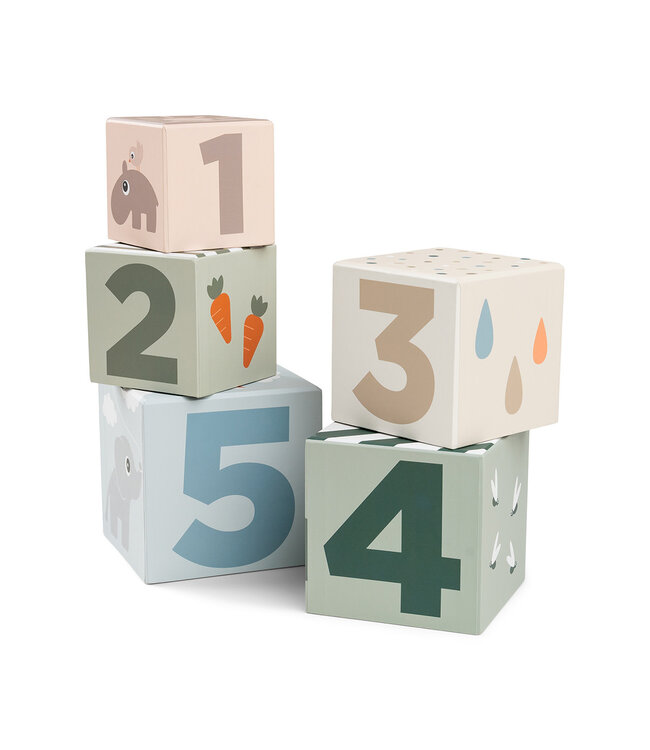Done by Deer Done by Deer - Stacking cubes 5 pcs Deer friends Colour mix