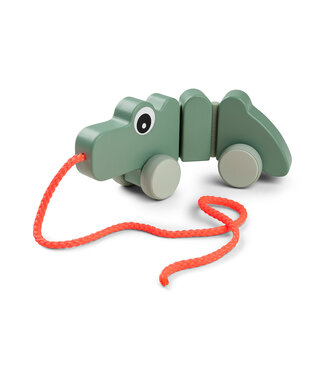 Done by Deer Done by Deer - Pull along wiggle toy Croco Green