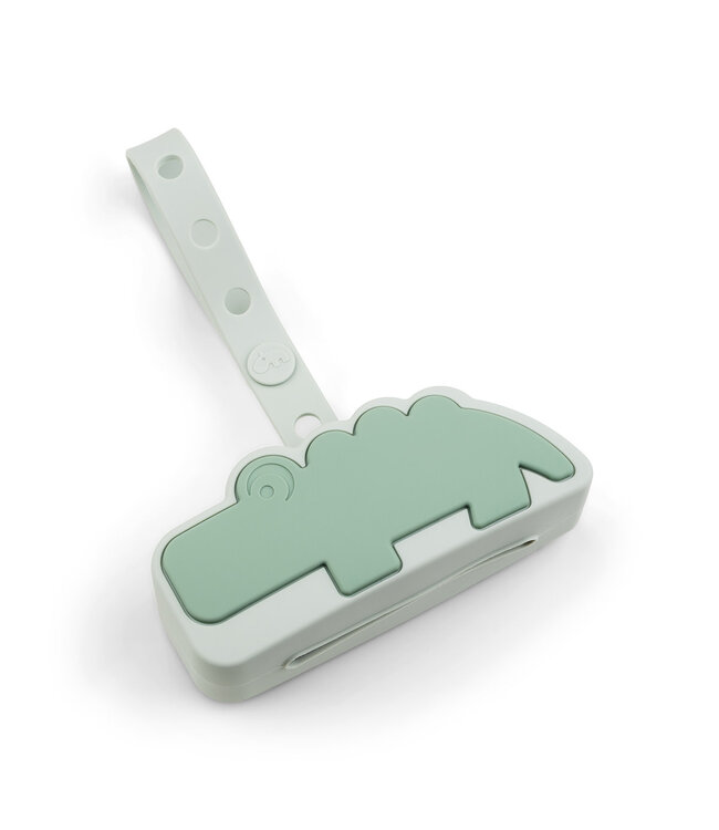 Done by Deer Done by Deer - Silicone pacifier pouch Croco Green