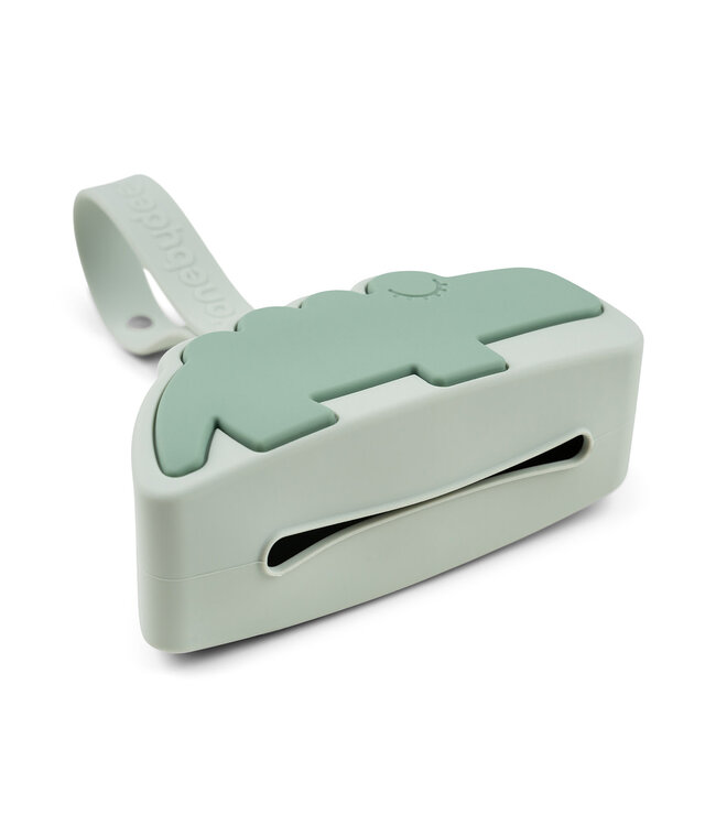 Done by Deer Done by Deer - Silicone pacifier pouch Croco Green