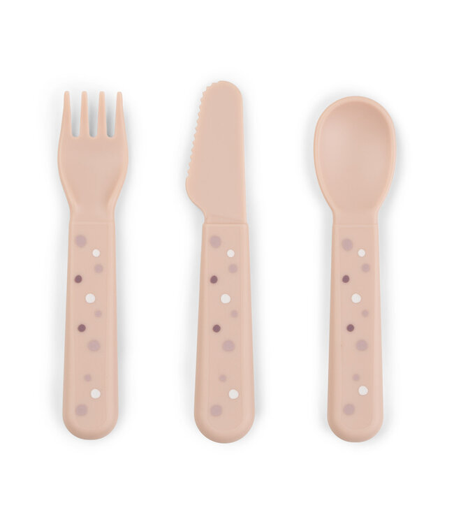 Done by Deer Done by Deer - Foodie cutlery set Happy dots Powder
