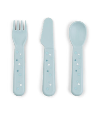 Done by Deer Done by Deer - Foodie cutlery set Happy dots Blue