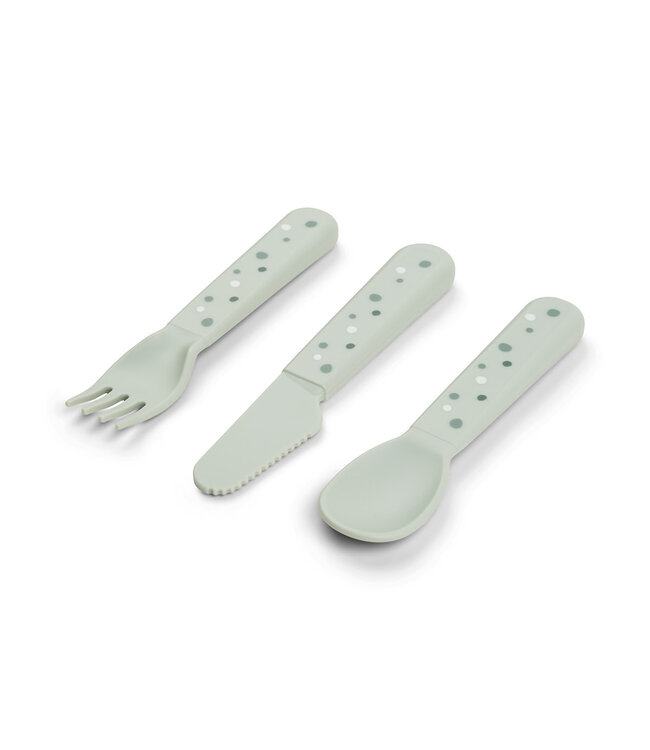 Done by Deer Done by Deer - Foodie cutlery set Happy dots Green