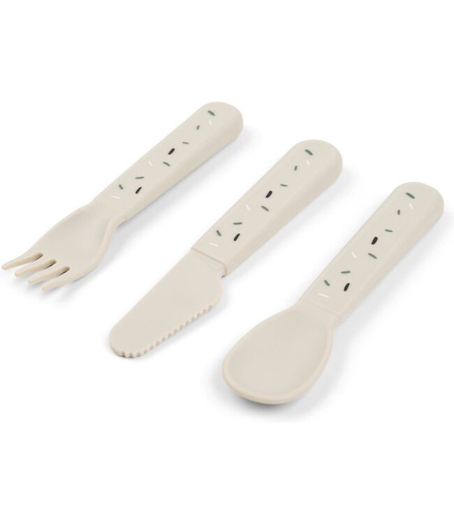 Done by Deer Done by Deer - Foodie cutlery set Confetti Sand