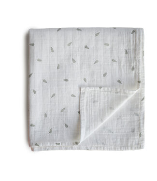 Mushie Mushie - Swaddle - Leaves  - 120Cm X 120Cm