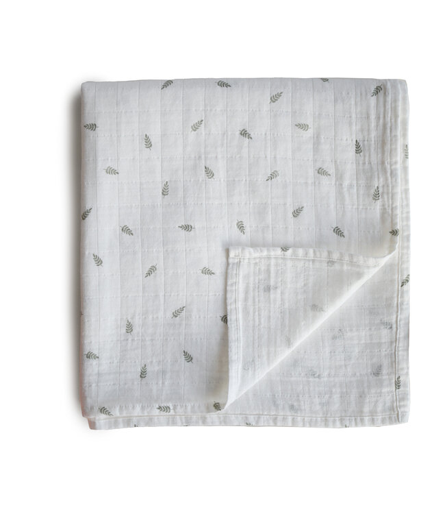 Mushie Mushie - Swaddle - Leaves  - 120Cm X 120Cm