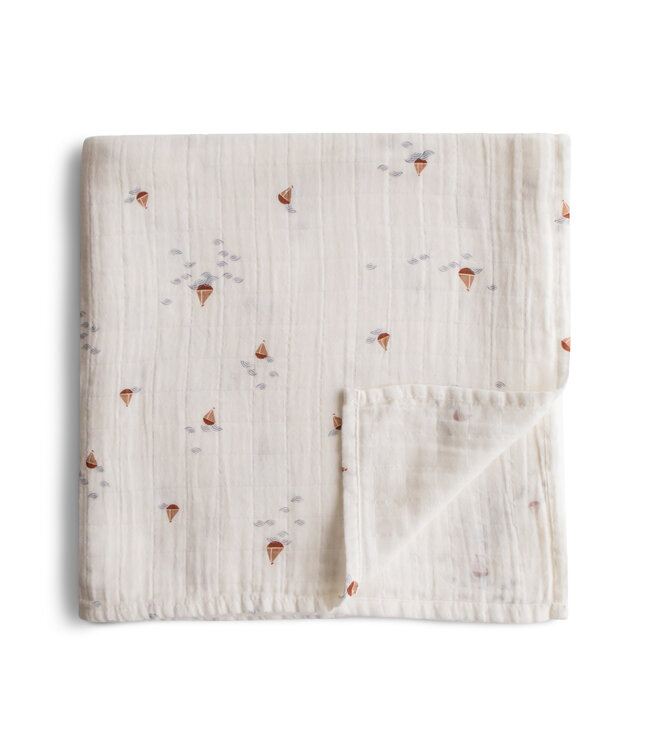 Mushie Mushie - Swaddle - Boats - 120Cm X 120Cm