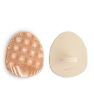 Mushie Mushie - Cradle Cap Brush - 2-Pack - Blush/Shifting Sand