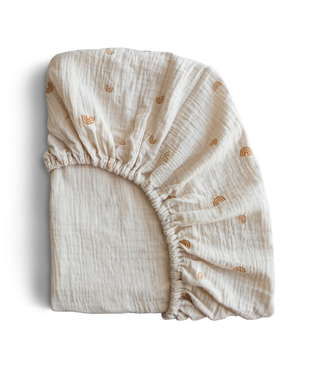 Mushie Mushie - Crib Sheet - Medium - Rainbow