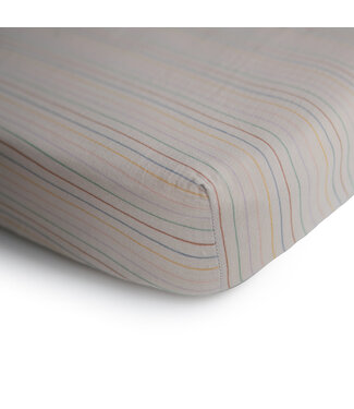 Mushie Mushie - Crib Sheet - Medium - Retro Stripes