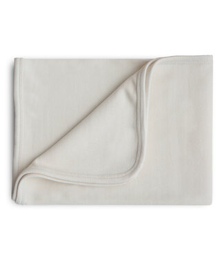 Mushie Mushie - Ribbed Baby Blanket - Ivory