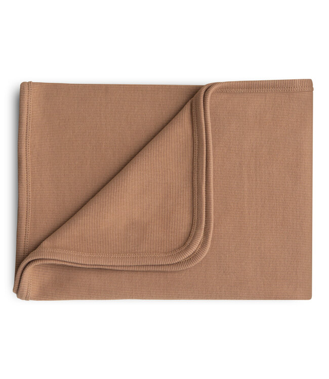 Mushie Mushie - Ribbed Baby Blanket - Tan