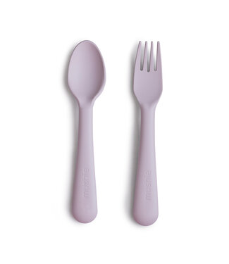 Mushie Mushie - Fork & Spoon - Soft Lilac