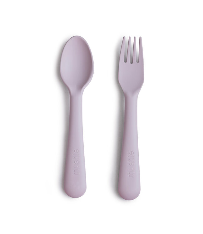 Mushie Mushie - Fork & Spoon - Soft Lilac