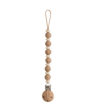 Mushie Mushie Pacifier Clip Luna - Faux Wood