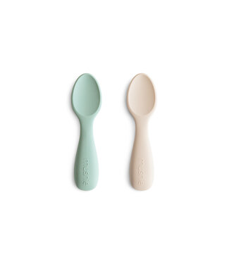 Mushie Mushie - Starter Baby Spoon - Cambridge Blue/Shifting Sand