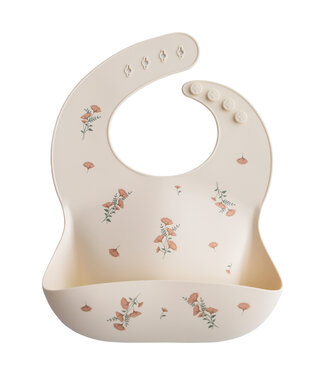 Mushie Mushie - Silicone Bib - Pink Flowers