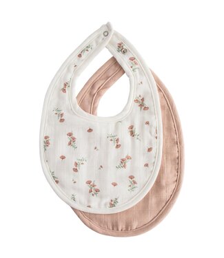 Mushie Mushie - Muslin Bib 2-Pack - Blush/Pink Floral