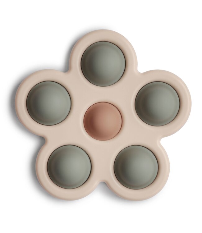 Mushie Mushie - Press Toy Flower - Dried Thyme/Natural/Shifting Sand