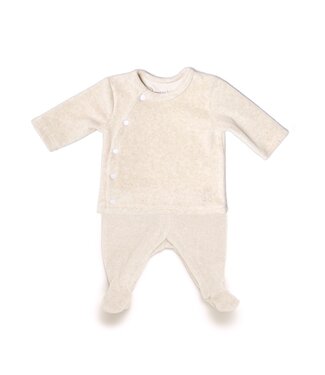 Poetree Kids Poetree Kids - Comfy velours baby set Sand