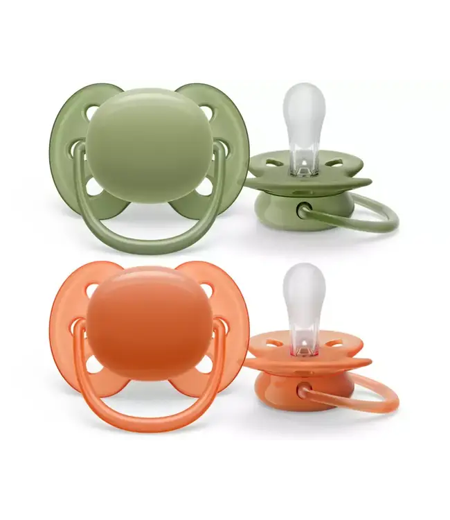 Philips-Avent Philips-Avent - Fopspeen +18M Ultra Soft Kaki/Terracotta