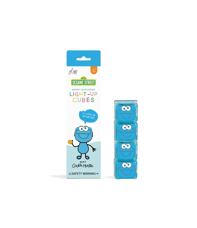 Glo Pals Glo Pals - Light Up Cubes (4pcs) Cookie - Blauw