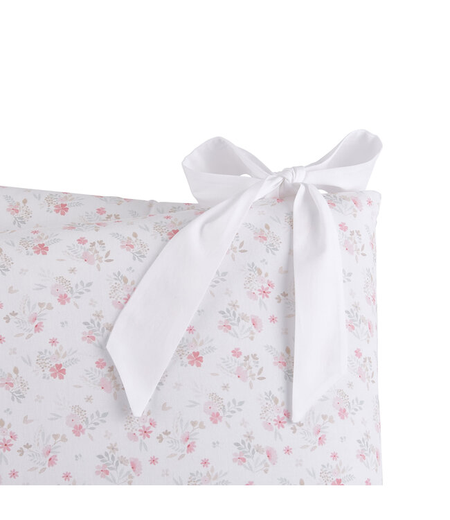 Theophile & Patachou Theophile & Patachou - Bedbeschermer 60cm - Bedrukt (60x60x60cm) H:32cm Pink Flower