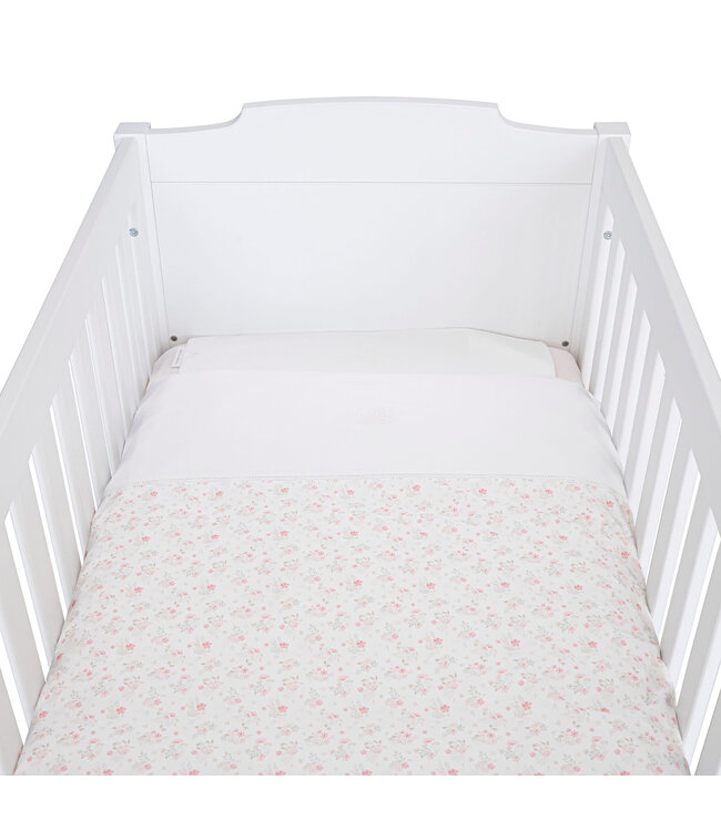 Theophile & Patachou Theophile & Patachou - Donsovertrek bed 100x135cm  + sloop Pink Flower