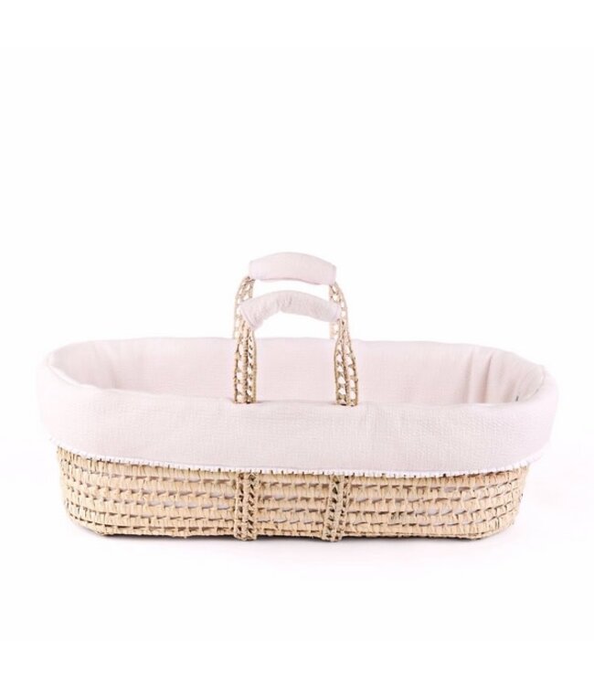 Theophile & Patachou Theophile & Patachou - Rieten reiswieg + Aankleding gewafeld roze