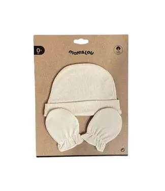 Mamelou Mamelou - Set Cap & Mittens - Ivory