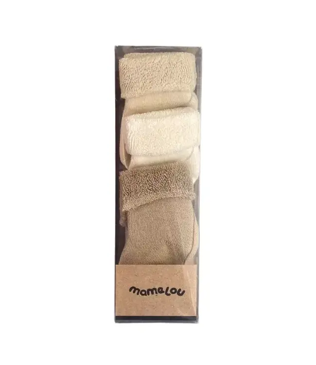 Mamelou Mamelou - Socks (3) - Croissant/Ivory/Natural