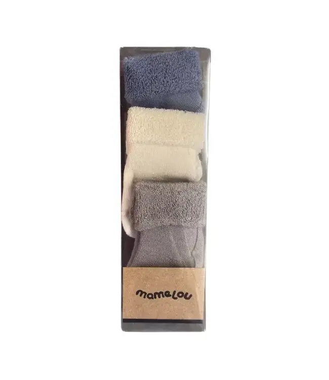Mamelou Mamelou - Socks (3) - Tradewinds/Ivory/Grey