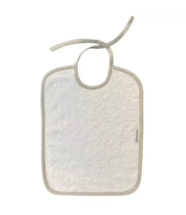 Mamelou Mamelou - Bib 38X29 - White/Grey