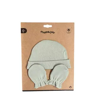 Mamelou Mamelou - Set Cap & Mittens - Sage