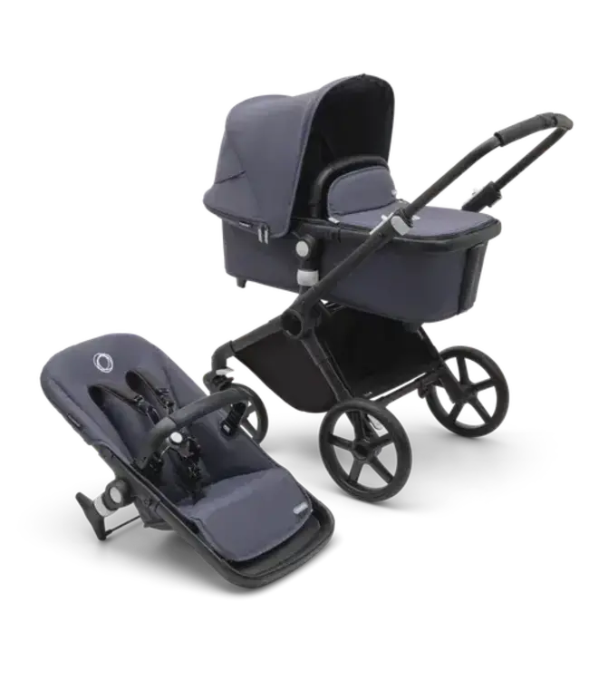 Bugaboo Bugaboo -  Fox Cub complete BLACK/STORMY BLUE-STORMY BLUE