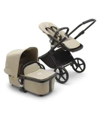 Bugaboo Bugaboo -  Fox Cub complete BLACK/DESERT BEIGE-DESERT BEIGE