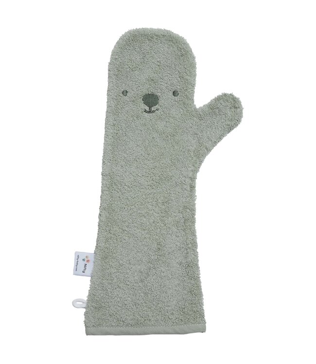 Baby Shower Glove Baby Shower Glove - Washand Zeehond Olive