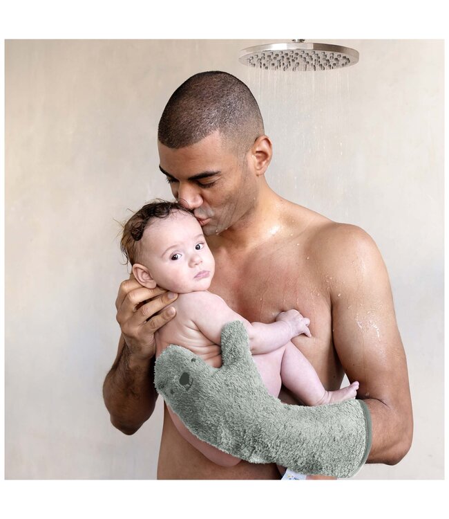 Baby Shower Glove Baby Shower Glove - Washand Zeehond Olive