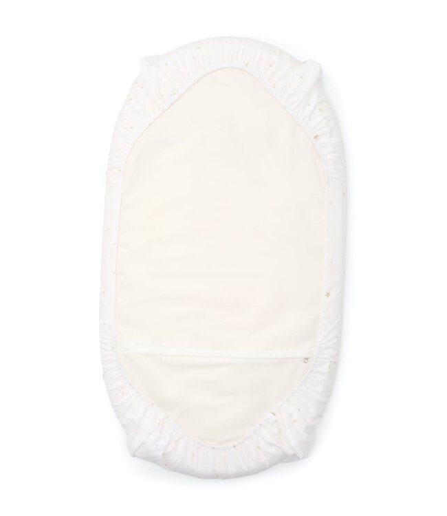 Poetree Kids Poetree Kids - Poplin Hoeslaken voor wieg 35x75x5cm  - Etoile Sand