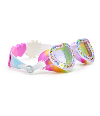 Bling2o Bling2o - ZWEMBRIL: DAISY - Bright Bouquet, meerkleurig, siliconen, aanpasbare hoofdband, 100% UV bescherming, anti-condens, in doorzichtige bewaardoos, 6+