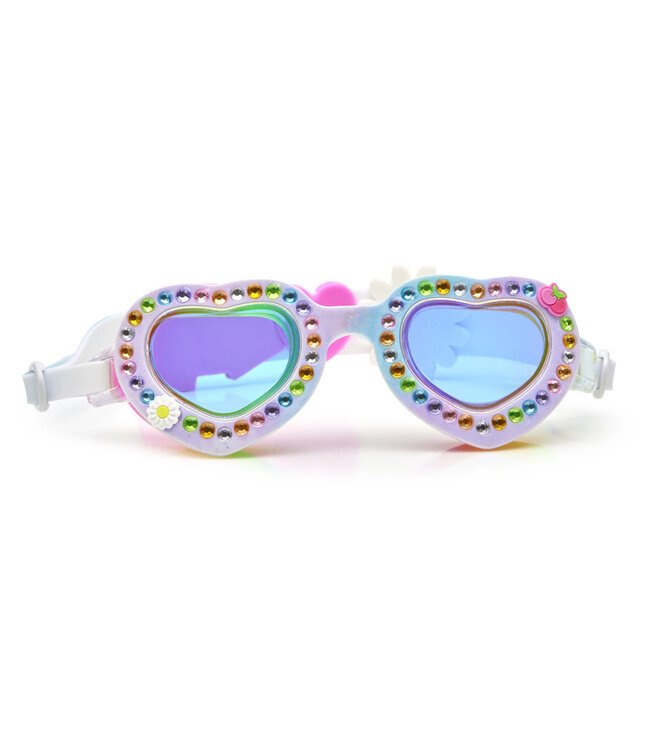 Bling2o Bling2o - ZWEMBRIL: DAISY - Bright Bouquet, meerkleurig, siliconen, aanpasbare hoofdband, 100% UV bescherming, anti-condens, in doorzichtige bewaardoos, 6+