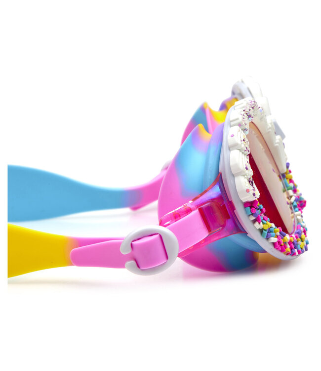 Bling2o Bling2o - ZWEMBRIL: BAKE OFF - Colour Burst, meerkleurig, siliconen, aanpasbare hoofdband,  100% UV bescherming, anti-condens, in doorzichtige bewaardoos, 6+
