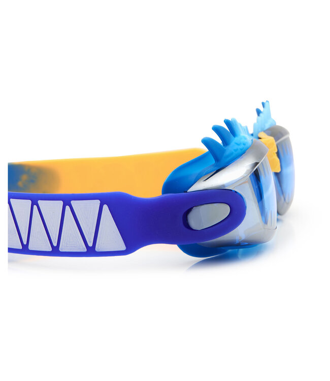 Bling2o Bling2o - ZWEMBRIL: DRACO - Blue Dragon, blauw, siliconen, aanpasbare hoofdband, 100% UV  bescherming, anti-condens, in doorzichtige bewaardoos, 3+