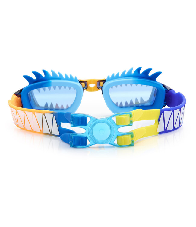 Bling2o Bling2o - ZWEMBRIL: DRACO - Blue Dragon, blauw, siliconen, aanpasbare hoofdband, 100% UV  bescherming, anti-condens, in doorzichtige bewaardoos, 3+