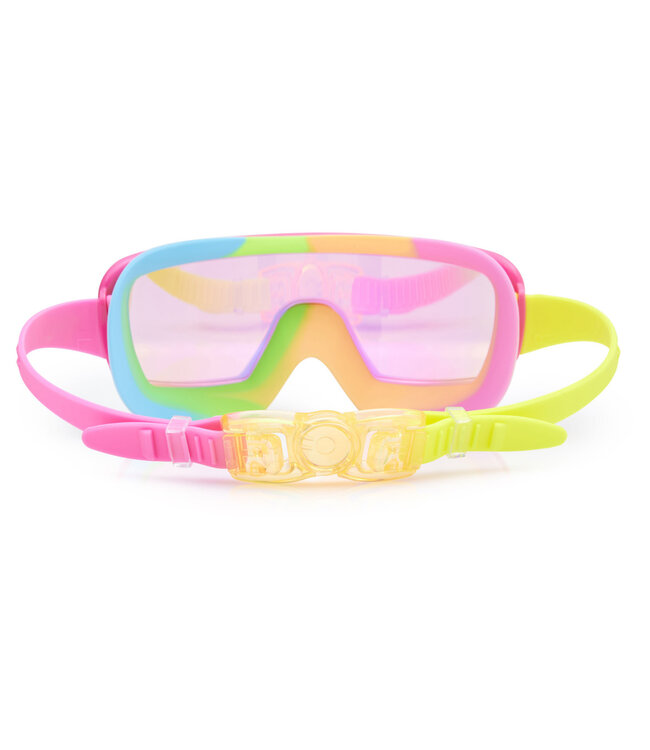 Bling2o Bling2o - ZWEMBRIL: CHROMATIC - Spectro Strawberry, meerkleurig, siliconen, aanpasbare  hoofdband, 100% UV bescherming, anti-condens, in doorzichtige bewaardoos, 6+