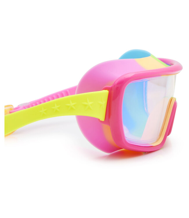 Bling2o Bling2o - ZWEMBRIL: CHROMATIC - Spectro Strawberry, meerkleurig, siliconen, aanpasbare  hoofdband, 100% UV bescherming, anti-condens, in doorzichtige bewaardoos, 6+