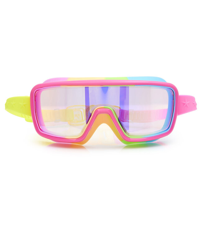 Bling2o Bling2o - ZWEMBRIL: CHROMATIC - Spectro Strawberry, meerkleurig, siliconen, aanpasbare  hoofdband, 100% UV bescherming, anti-condens, in doorzichtige bewaardoos, 6+