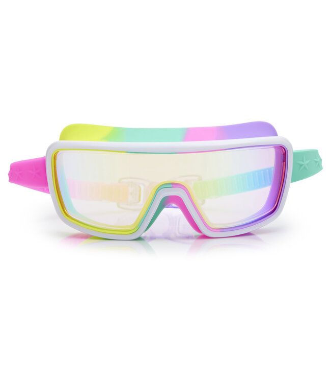 Bling2o Bling2o - ZWEMBRIL: CHROMATIC - Pseudo Swirl, meerkleurig, siliconen, aanpasbare hoofdband,  100% UV bescherming, anti-condens, in doorzichtige bewaardoos, 6+