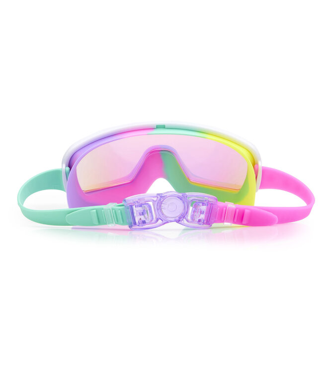 Bling2o Bling2o - ZWEMBRIL: CHROMATIC - Pseudo Swirl, meerkleurig, siliconen, aanpasbare hoofdband,  100% UV bescherming, anti-condens, in doorzichtige bewaardoos, 6+